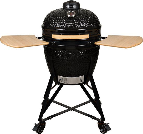 Inferno Large Kamado Charcoal BBQ - Black - 47cm Grilling Surface - 2 Year Warranty