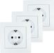 Benson Stopcontact RA - 6x - wit - inbouw - kunststof - 8 x 8 cm