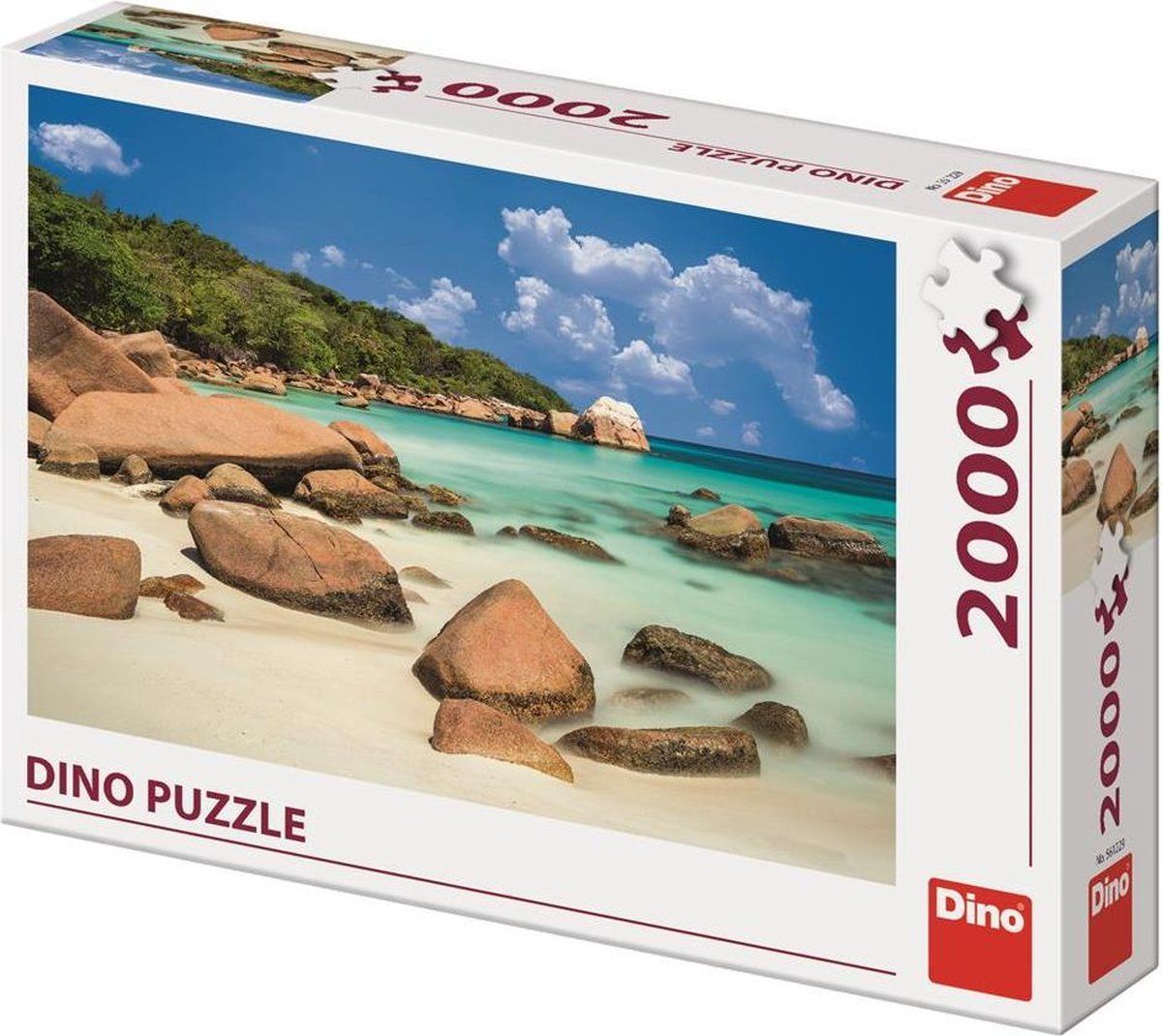 Dino Toys Legpuzzel Dino - Idyllisch strand - 2000 stukjes - Volwassenen - blauw
