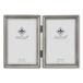 Lawrence Frames 11535D Antieke tinnen scharnierende dubbele 3x5 fotolijst - Beaded Edge Design