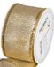 Halbach Seidenbänder Geschenklint goud - made in Germany - met vormbare draadranden | 60 mm x 25 m | elegant gouden lint voor bruiloft of Kerstmis