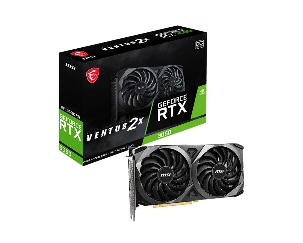 MSI GeForce RTX 3050 VENTUS 2X 8G OC - 8GB GDDR6 Graphics Card