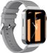 DrPhone iNX - Montre connectée en métal avec appels Bluetooth - Microphone - Fréquence cardiaque - Pas - Hommes / Femmes - IOS/Android - Argent