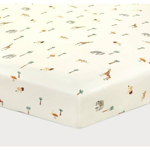 NOUS Kids katoenen hoeslaken wieg (80x40 cm) - ecru