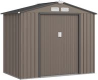 Outsunny Tuinopslag 213x130x185cm Acier Marron