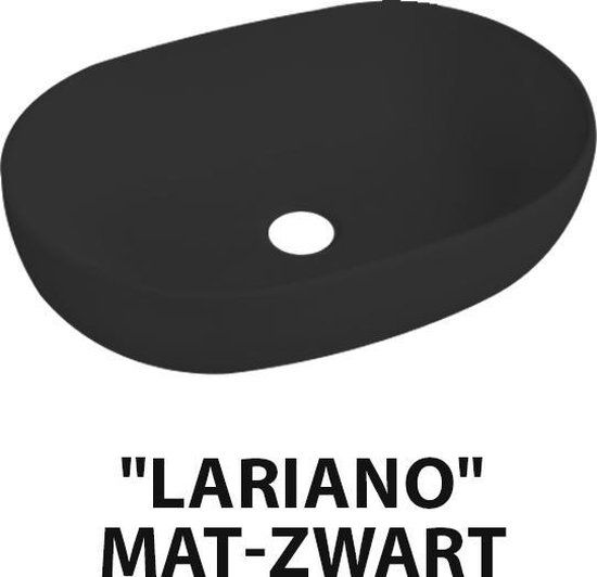 Best Design Waskom Mat Zwart Keramiek 60 x 42,5 x 14 cm