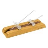 Bergeon 4712 houten voet met India steen, voor het slijpen, slijpgereedschap, middelgrote korrel, lengte 200 mm, professionele kwaliteit, accessoires voor horlogemakers