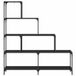vidaXL Boekenkast 4-laags 139 x 33,5 x 149 cm Bewerkt hout Zwart eiken