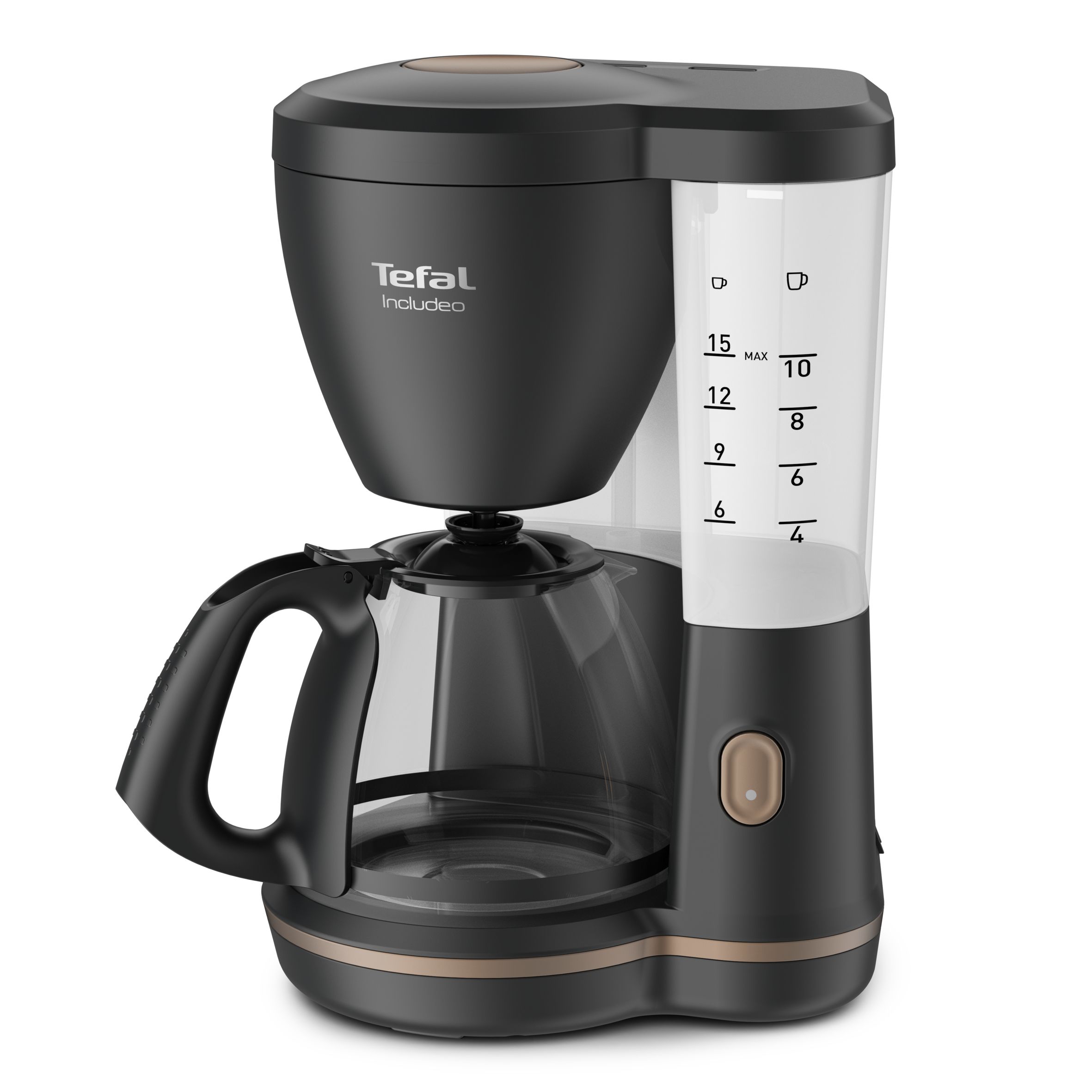 Tefal Includeo CM5338 Filter Coffee Machine - Black