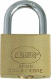 Amig - Veiligheidsslot - Inclusief 2 sleutels - Ideaal voor kluisjes en koffers - Beugel van behandeld staal - 45 mm - Mat messing