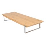 Dienblad Bamboe Dienblad met standaard, 54 x 19 x 10,5 cm, natuurlijke bamboe