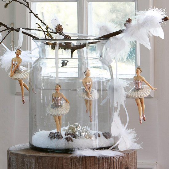 LOBERON Figuur set van 4 Tadley wit/roze