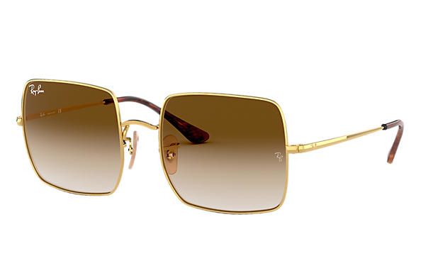 Ray-Ban SQUARE 1971 CLASSIC Zonnebril - Goud/Bruin - Unisex