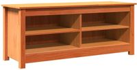 vidaXL Opslagbank Massief Grenenhout Wasbruin 110 x 38 x 45,5 cm