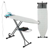 OEM Table à repasser 115x39 cm, réglable en hauteur, pliable, blanc et argent