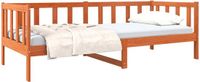 vidaXL Bedframe met hoofdeinde Wasbruin 90 x 190 cm Massief grenenhout