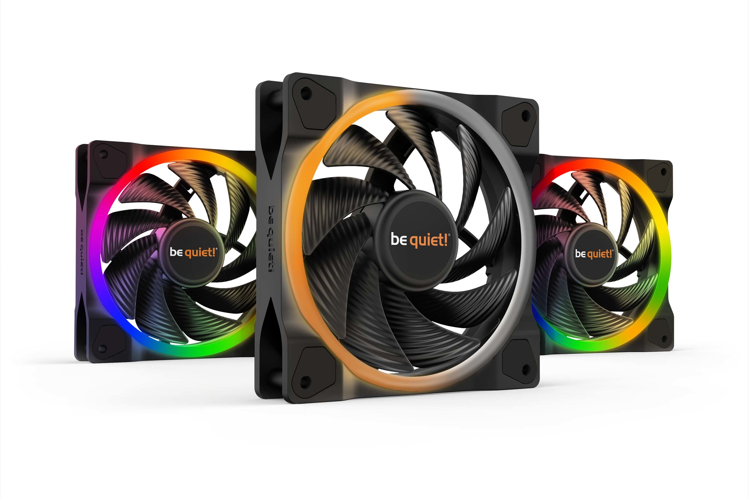 be quiet! Light Wings 120mm PWM Triple Pack - High-speed Fan - Black - 3 Pack