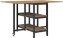 vidaXL Eettafel 122 x 80 x 76,5 cm Bewerkt hout Artisanaal eiken