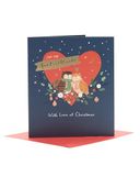 UK Greetings Kerstkaart voor tante en oom - feestelijk uilenmotief