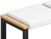 vidaXL Coussin de banc 4 pièces tissu blanc profondeur 35 cm
