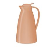 alfi Eco 1,0 liter, abrikoos, thermoskan met hygiënisch gehard glazen inzetstuk van kunststof, schroefsluiting met comfortabele drukknop, gieten met één hand, ideaal als koffiezetapparaat
