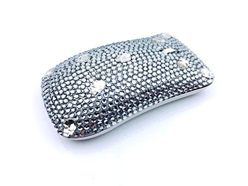 blingustyle Crystal 2.4G+Bluetooth Oplaadbare Draadloze Optische PC Muis Zilver