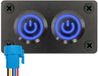 ProRide Interrupteur à pression métallique 12-24V ON-OFF - Panneau encastrable double - 22mm - IP67 - Indicateur LED Bleu