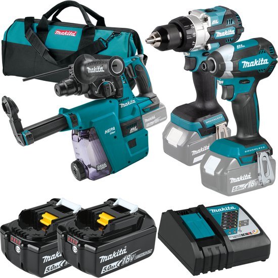 Makita DLX3154TX1 | COMBISET | 18 V | ALLROUND TOT ZWAAR BOOR-EN SCHROEFWERK | SET | DDF486, DTD153, DHR243 | SNELLADER | IN TAS