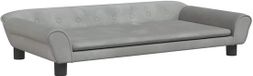 vidaXL Banc pour enfants 100x50x26 cm velours gris clair