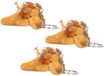 Nature Planet Pluche Leeuw knuffel sleutelhanger - 6x - 6 cm