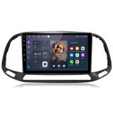 autoradio 9 pouces avec Carplay et Android 15, adapté pour Fiat Dablo 2015-2019, avec WIFI, 4G-LTE, Bluetooth, navigation GPS, BT, DAB+, commande au volant, USB, DSP, processeur 8 cœurs, 6 Go de RAM et 128 Go de stockage