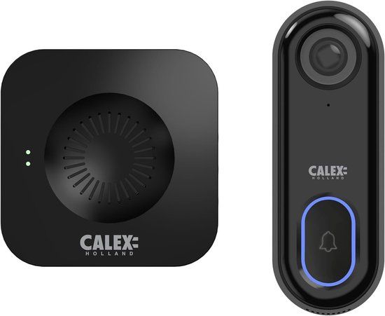 Calex Slimme Deurbel met Camera - Video Deurbel Full HD - Incl. Chime / Gong - Smart Home - Zwart
