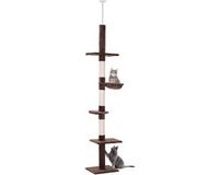 PawHut Krabpaal voor katten - spaanplaat - 40x34x260cm - bruin