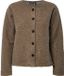 PIECES PCOLINE SHORT JACKET - Femme - Veste matelassée - Gris - Taille M