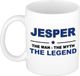 Bellatio Decorations naam cadeau mok - Jesper - man myth legend - koffiemok - 300 ml - collega - vaderdag