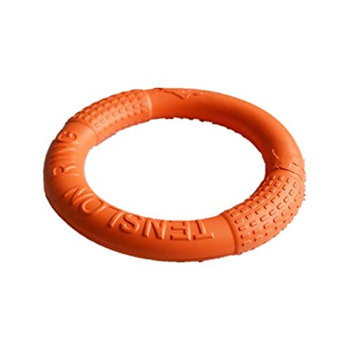Fusong Pet Toy Pet Dog Pull Ring Pet Dog Training Speciale Outdoor Solid Rubber Ring Toy 3 Frisbees, Oranje, klein