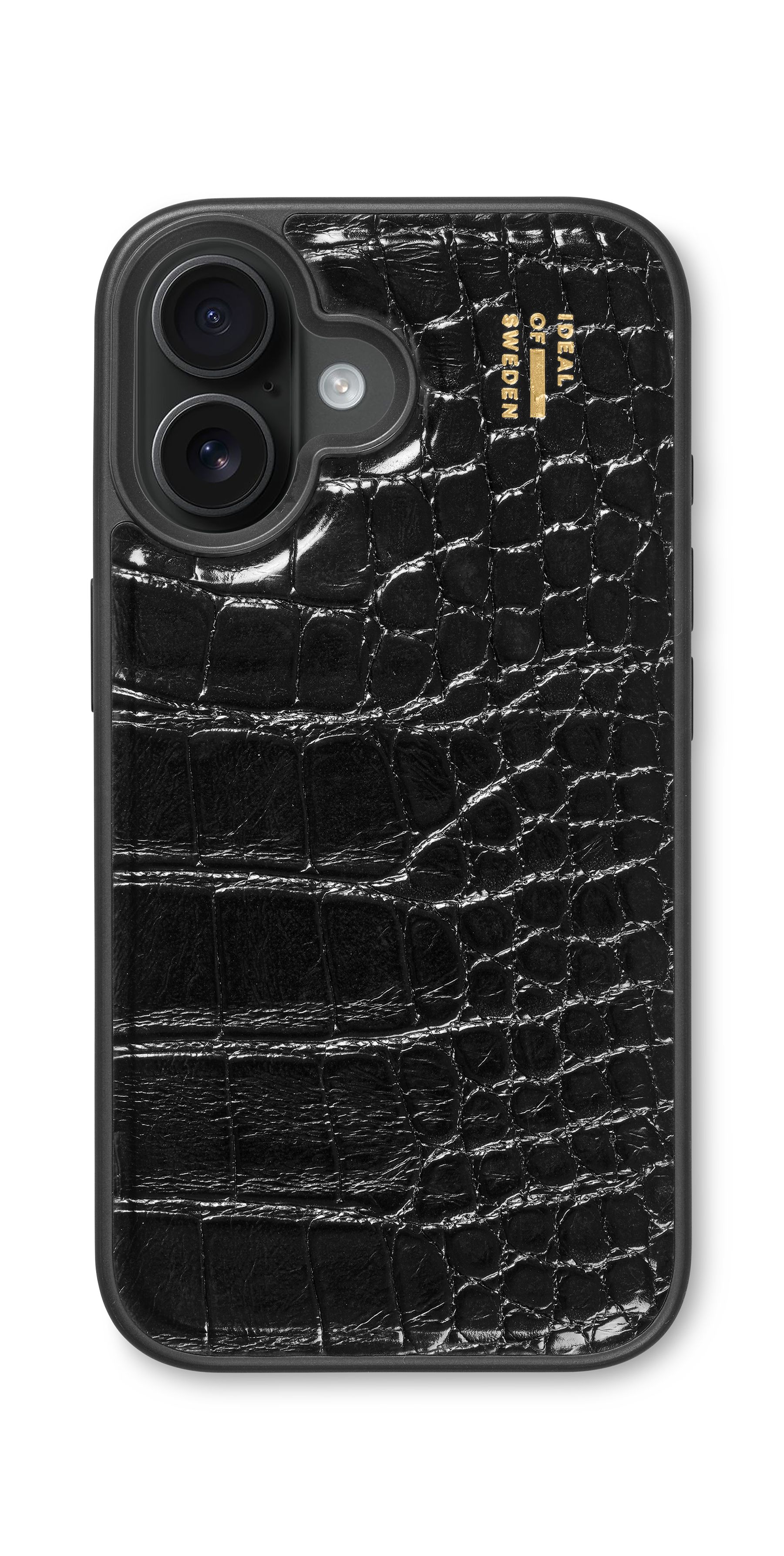 iDeal of Sweden Veganistisch leren hoesje MagSafe iPhone 17 Zwart Croco