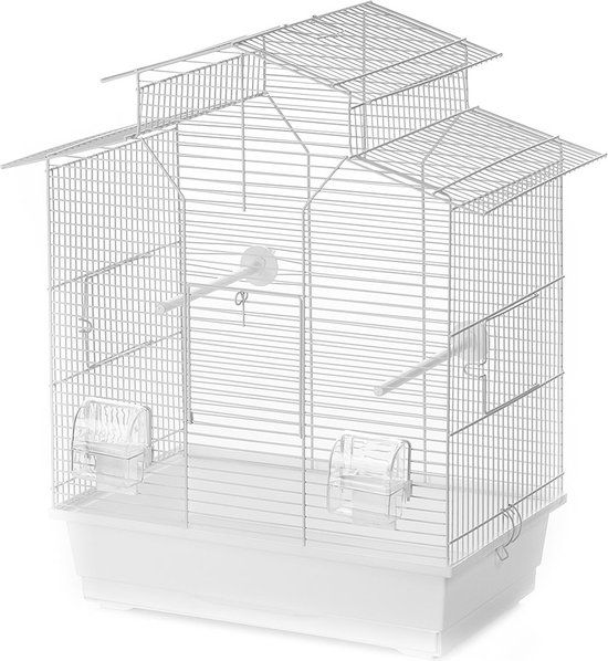 Duvo+ Vogelkooi Iza 2 - Wit - 51 x 30 x 60,5cm