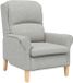 vidaXL Fauteuil Lichtgrijs 76 x 94 x 102 cm Microvezel