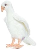 Hansa Pluche Duif - Levensechte Knuffelvogel - Wit - 20 cm