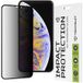 Techsuit Film de protection d'écran Privacy pour Apple iPhone 11 Pro Max / XS Max, Verre Trempé, Collage Complet, 111D