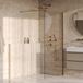 Brauer Oblivion - Inloopdouche - Helder Glas - 90 x 200 cm - incl. Glascoating - PVD Goud Geborsteld