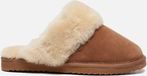 Warmbat Flurry pantoffels cognac suède schapenwol maat 44