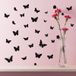 Sticker Mural - Kit 30 Papillons - 247x347 Cm - Noir