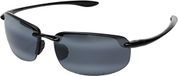 Maui Jim Ho'okipa Zwart Grijs Neutraal Polar+, Glanzend zwart, M/L