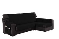 Martina Home Ribera dekt Chaise Longue, arm rechts 32x240x8 cm zwart