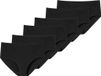Schiesser Dames midi slip 6 pack 95/5 katoen zwart