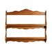 Biscottini Plattaia Wandrek van hout, 84,5 x 12 x 68,5 cm, keukenrek voor wandmontage, natuurlijke afwerking, gemaakt in Italië