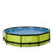 Lime Piscine ø360x76cm avec pompe de filtration - vert