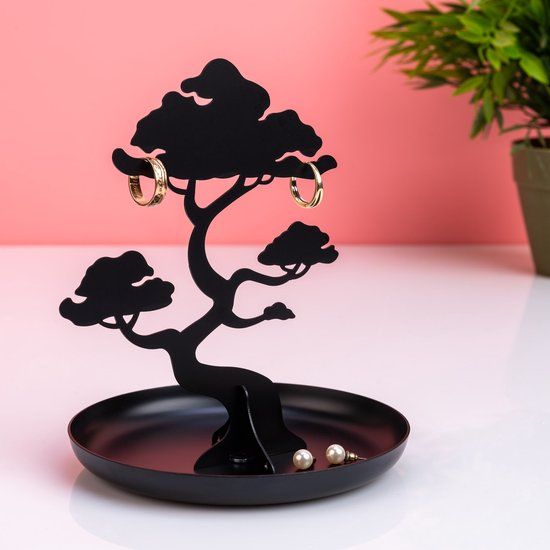 Kikkerland Bonsai Sieradenhouder Zwart Metaal